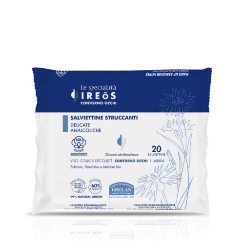 Ireos Bio Biosalviettine Struccanti Occhi di Helan