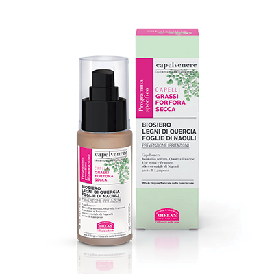 Capelvenere BioShampoo ai Legni di Quercia e Foglie di Niaouli di Helan