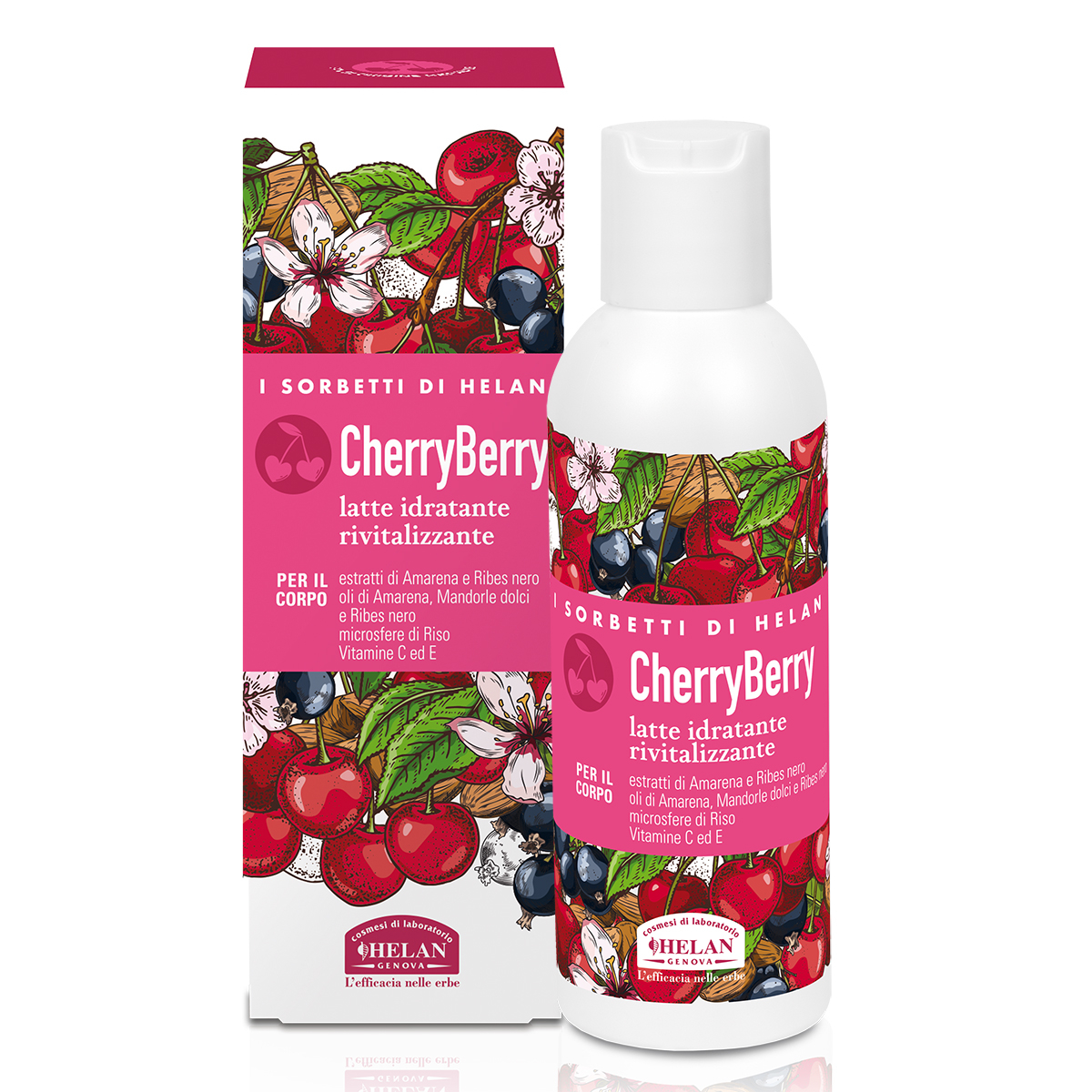 I Sorbetti CherryBerry Latte Idratante Rivitalizzante Corpo di Helan