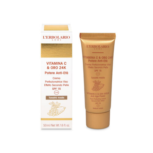 Vitamina C & Oro 24K Crema Perfezionatrice Viso tonalità media di Erbolario