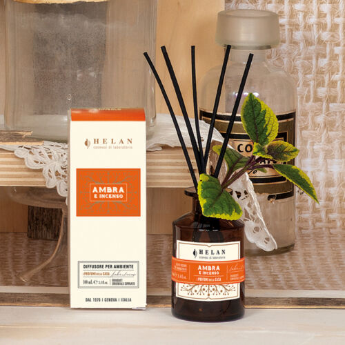 Diffusore Ambiente Ambra e Incenso 100ml di Helan
