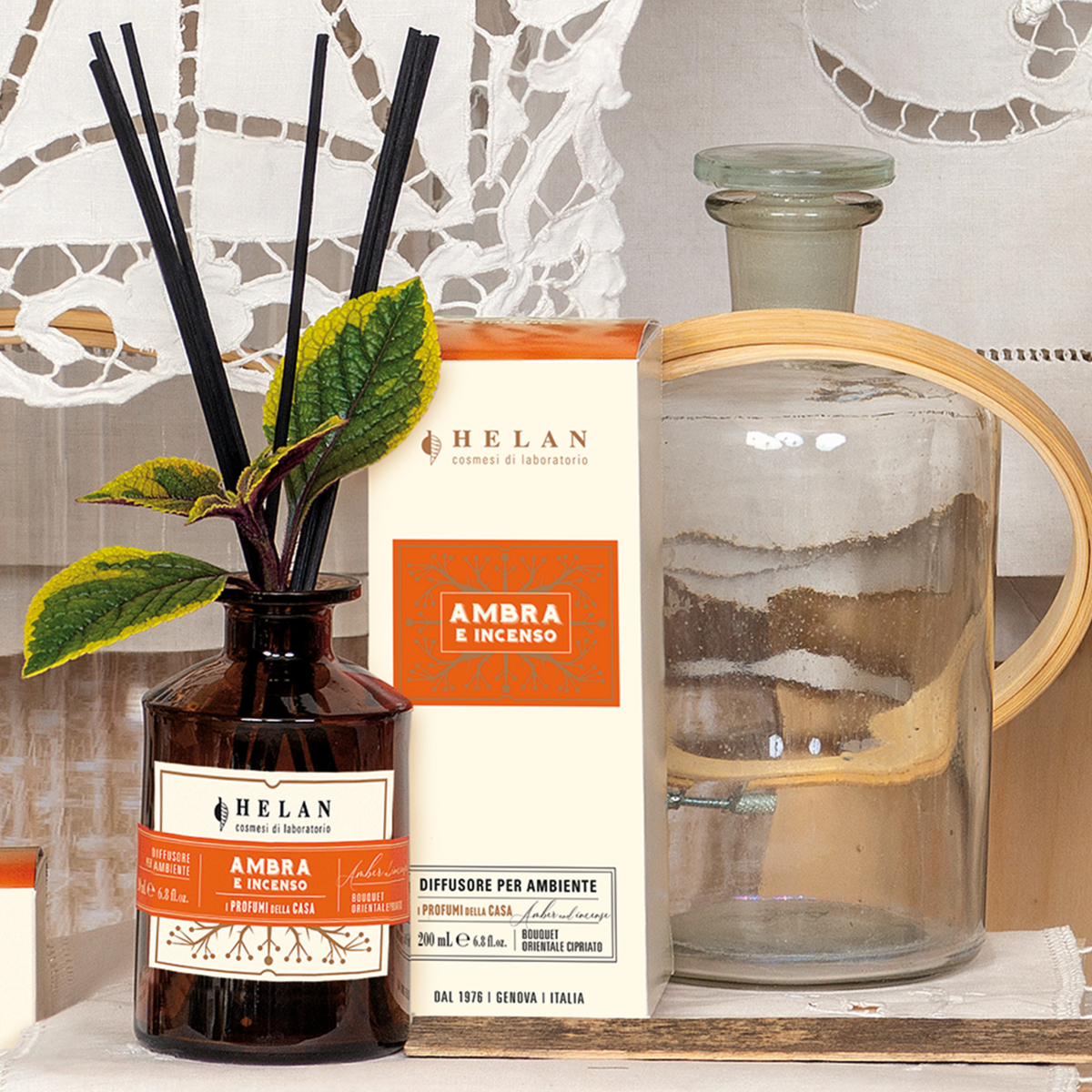 Diffusore Ambiente Ambra e Incenso 200ml di Helan