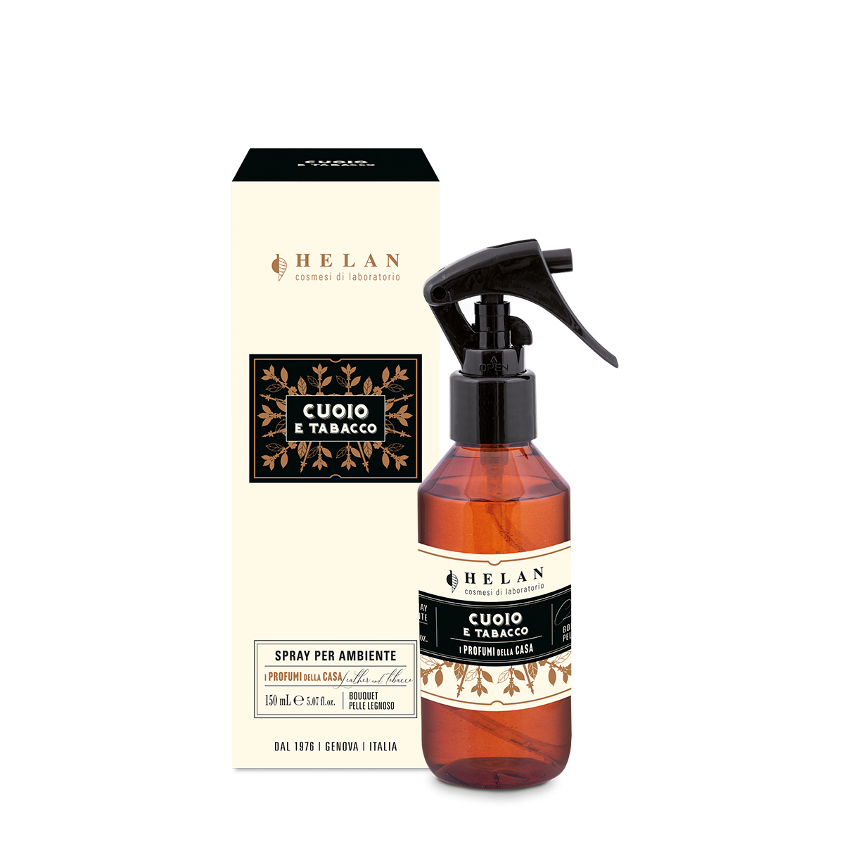 Spray Ambiente Cuoio e Tabacco di Helan